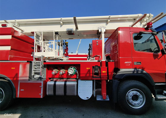 2100nm 1080rpm Aerial Ladder Fire Vehicle with Fire Monitor Flowing 4800L/Min