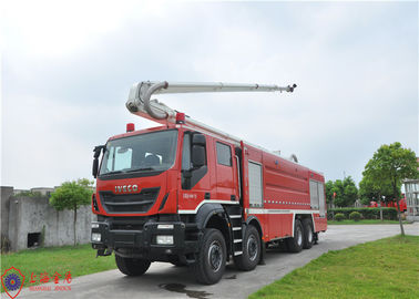 Coche de bomberos aéreo de conducción resistente de la torre de agua 8 x 4 con altura de funcionamiento de los 25m