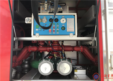 Proporcionador manual Camiones de bomberos comerciales Cabina de dos filas de acero inoxidable o tanque de PP