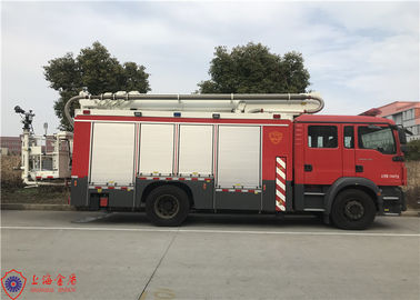 Altura de funcionamiento corta del coche de bomberos de escalera aérea de la impulsión del tiempo 4x2 del ajuste los 25m