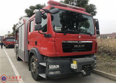 motor diesel del cilindro de la impulsión 6 de 100km/h 4x2 coche de bomberos de escalera aérea de 25 metros