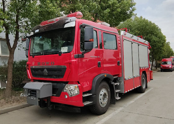 Coche de bomberos de la espuma del agua de la impulsión de la bomba de fuego de ISO9001 80L/S 4x2 con el taxi de dos filas