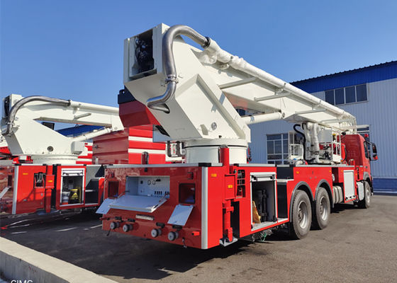 6x4 que conduce el coche de bomberos de la plataforma de la escalera aérea con 5000kg espuma del agua 2000kg