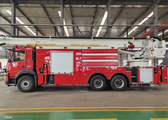 conducción agua-agua del coche de bomberos 6×4 de la escalera de la espuma y de la torre 18550L de los 25M Height 4000L
