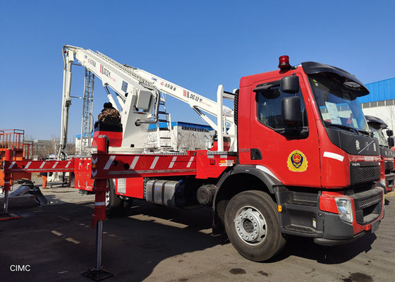 coche de bomberos aéreo 2 de la plataforma de la escalera de escalamiento de 85km/H 315L encima del auge telescópico