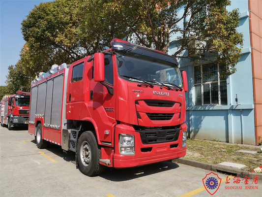 Monitor de control remoto inalámbrico de camión de extinción de incendios de espuma de impulsión de cabina doble 4 × 2